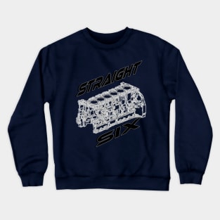 Engine Block Straight 6 (Black) Crewneck Sweatshirt